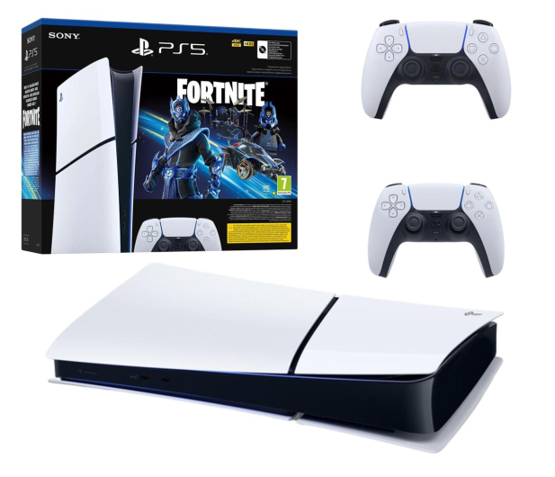 Sony PlayStation 5 Slim Digital (Fortnite) + pad White - 1298479 - zdjęcie